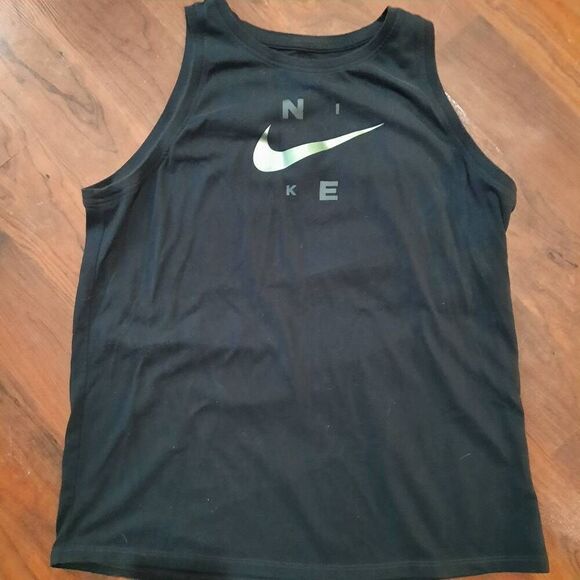 Nike Black Reflective Tank Top Size L - Picture 1 of 3